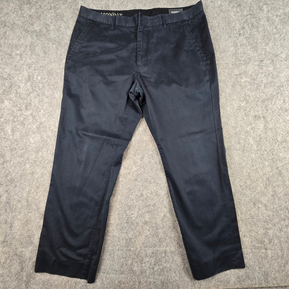 Bonobos Mens Monday Weekday Warrior Chino Dress Pants Navy Blue 36x30 Cotton